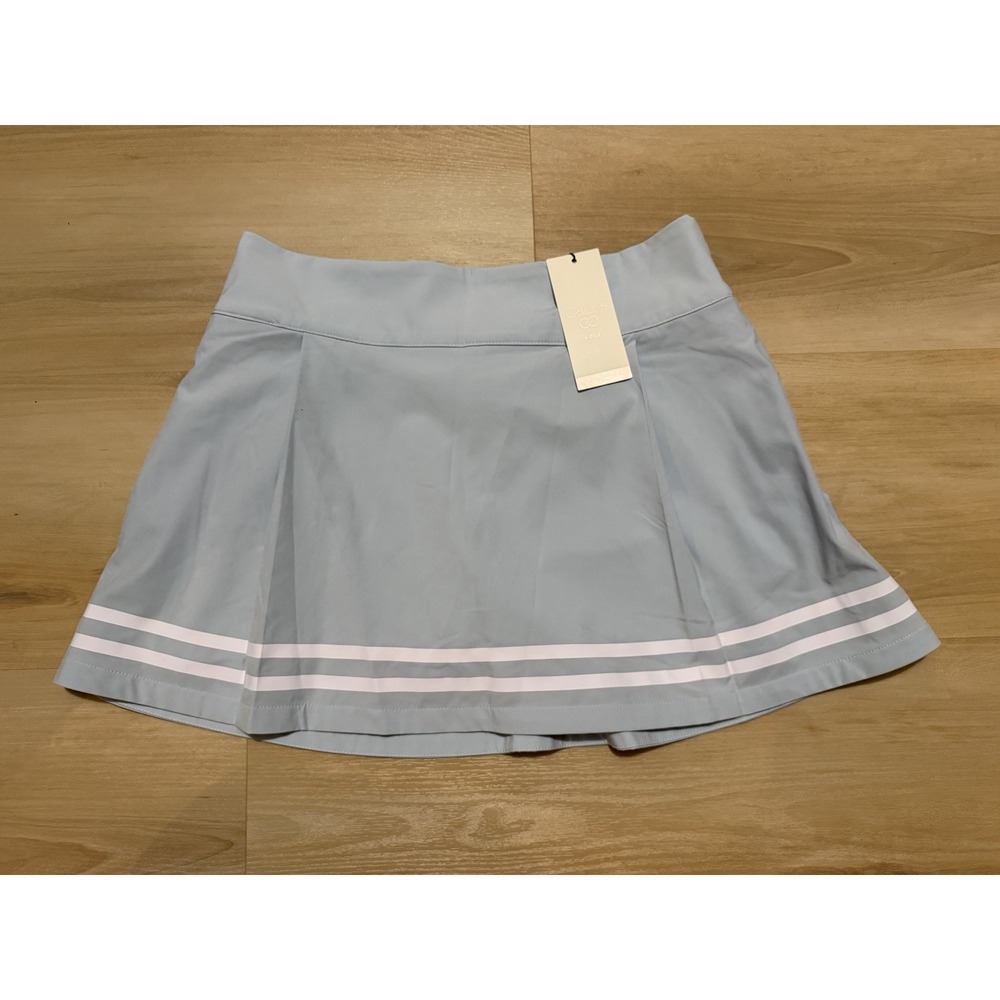 CALIA Women's TrueLight 15" Golf Side-Zip Skort Size 8– UV 50+ Light Blue $74